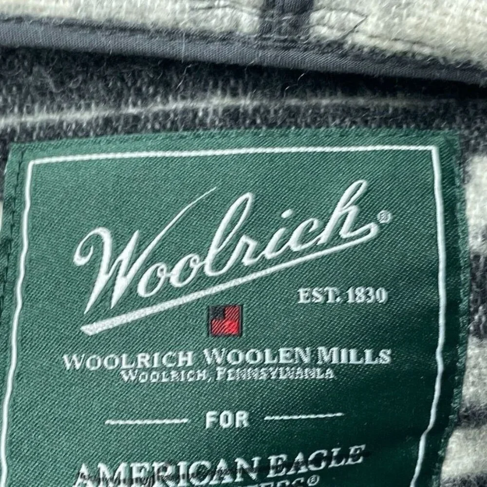 Woolrich Womens Hooded Wool Blend Pullover Sweater M Tribal Pattern c099 - Picture 8 of 10